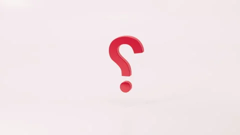 Cartoon question mark, faq problem solution symbol, 3d rendering. Stock Footage 283642150