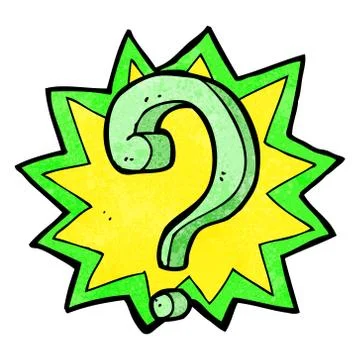 Cartoon question mark Illustrazione stock