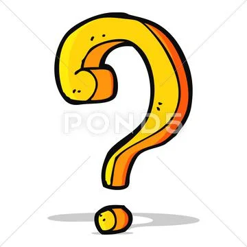 Cartoon question mark Stock Illustration