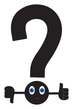 Cartoon question mark Stock Illustration