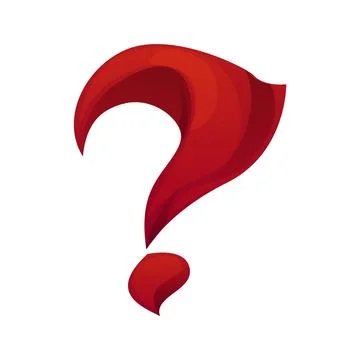 Cartoon question mark red pirate bandana or scarf Stock Illustration