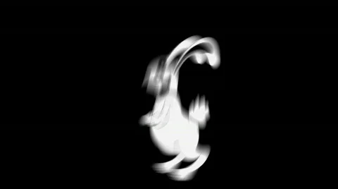 Cartoon Rabbit with Matte Stock Footage 544747