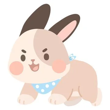 Cartoon Rabbit Ready to Run Stock Illustration