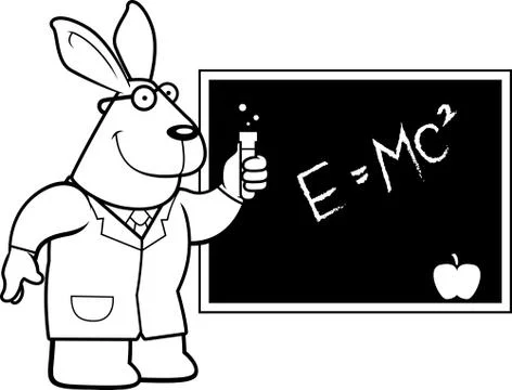 Cartoon Rabbit Scientist Stock Illustration