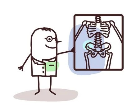 Cartoon radiologist Stock Illustration