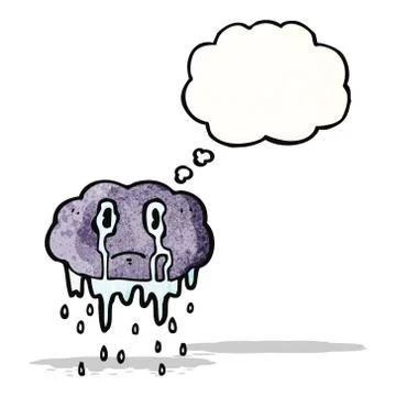 Cartoon rain cloud Illustrazione stock