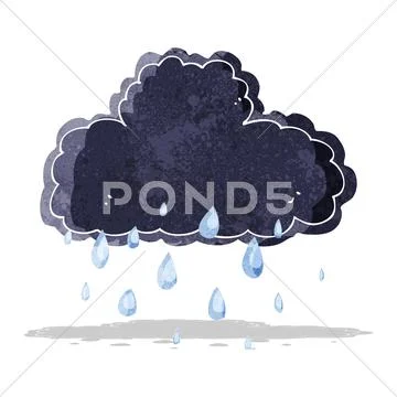 Cartoon raincloud Stock Illustration
