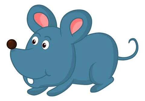 Cartoon rat isolated Stock Illustration
