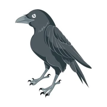 Cartoon Raven Stock Illustration