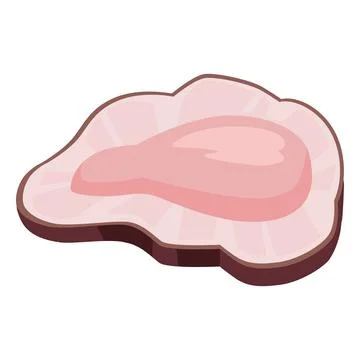 Cartoon raw steak meat vector illustration element Stock Illustration