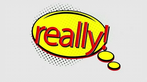 Cartoon really word Comic speech Bubble loop Animation video transparent ba.. Stock Footage 235587381
