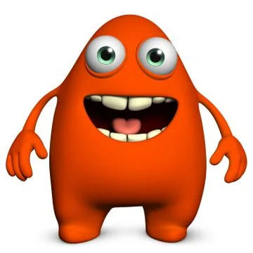 Cartoon red alien Stock-Illustration