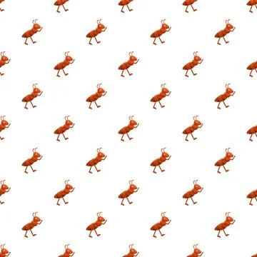 Cartoon red ant seamless pattern background illustration Stockillustratie