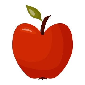 Cartoon red apple Stock Illustration