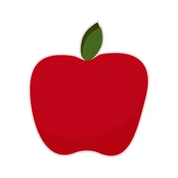Cartoon red apple. Vector illustration. 스톡 일러스트
