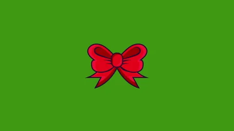 cartoon red bow icon animation. | Stock Video | Pond5