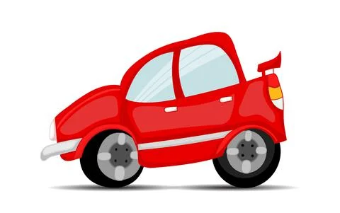 Cartoon red car Stock Illustration