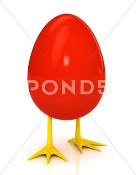 Cartoon red character greeting you Stock Illustration