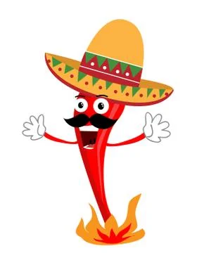 Cartoon red chili pepper vector Stock Illustration