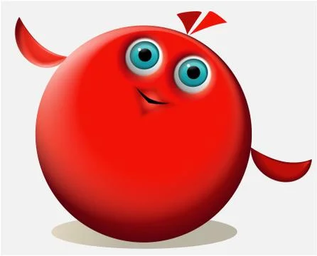 Cartoon red creature Stock Illustration