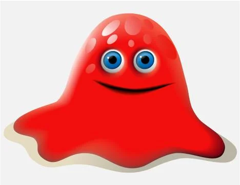 Cartoon red creature Stock Illustration