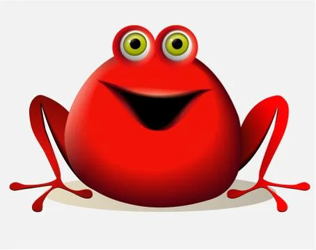 Cartoon red creature Stock Illustration