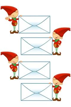 Cartoon Red Elf Stock Illustration