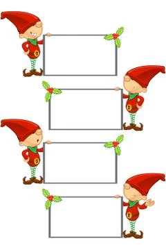 Cartoon Red Elf 스톡 일러스트