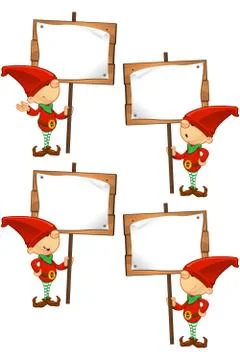 Cartoon Red Elf 스톡 일러스트