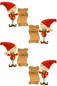 Cartoon Red Elf Stock Illustration