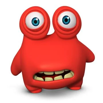 Cartoon red monster Иллюстрация