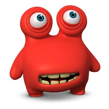 Cartoon red monster Stock-Illustration
