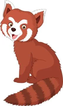 Cartoon red panda Stock Illustration