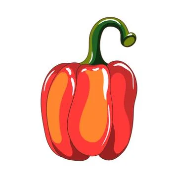 Cartoon Red Pepper Stock Illustration