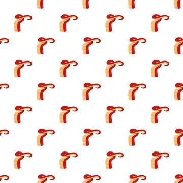 Cartoon red squid tentacles seamless pattern background Stock Illustration