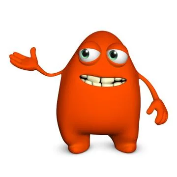 Cartoon red virus Illustrazione stock