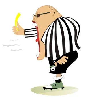 Cartoon referee isolated Stock Illustration