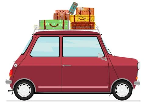 Cartoon retro car. Stock Illustration