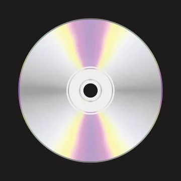 Cartoon retro y2k compact disk for personal computer. CD isolated on white .. Stock Illustration