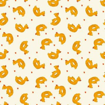 Cartoon ring pattern for children's pool games. A rubber lifebuoy. Cute Stock Illustration