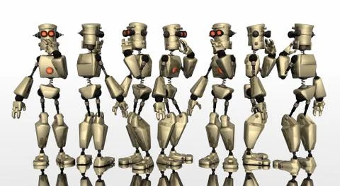 Cartoon Robot Stock Illustration