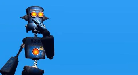 Cartoon Robot Stock Illustration