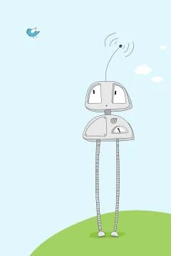 Cartoon robot Stock Illustration