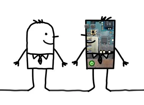 Cartoon robot Stock Illustration