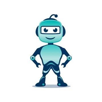 Cartoon robot illustration Stock Illustration
