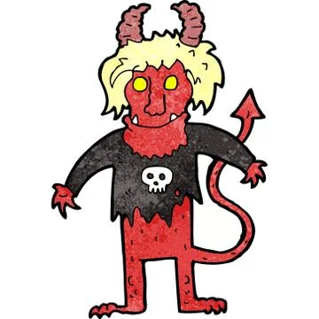 Cartoon rock devil Illustrazione stock
