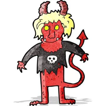 Cartoon rock devil Stock Illustration