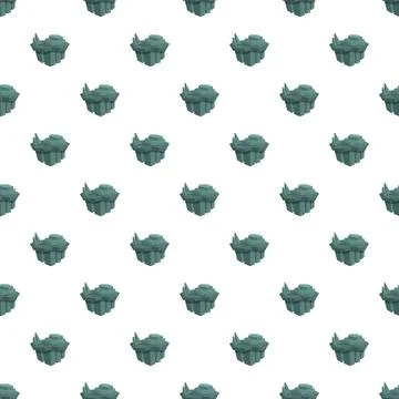 Cartoon rock mountains repeating pattern seamless background Stock Illustration