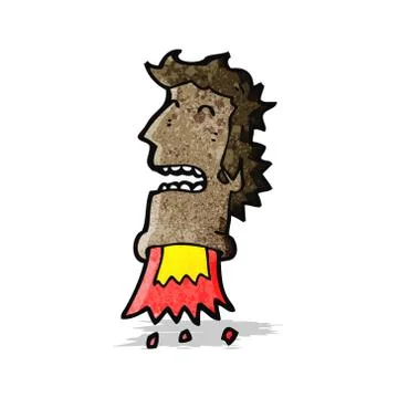 Cartoon rocket head Stock Illustration