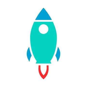 Cartoon Rocket Icon Stock Illustration